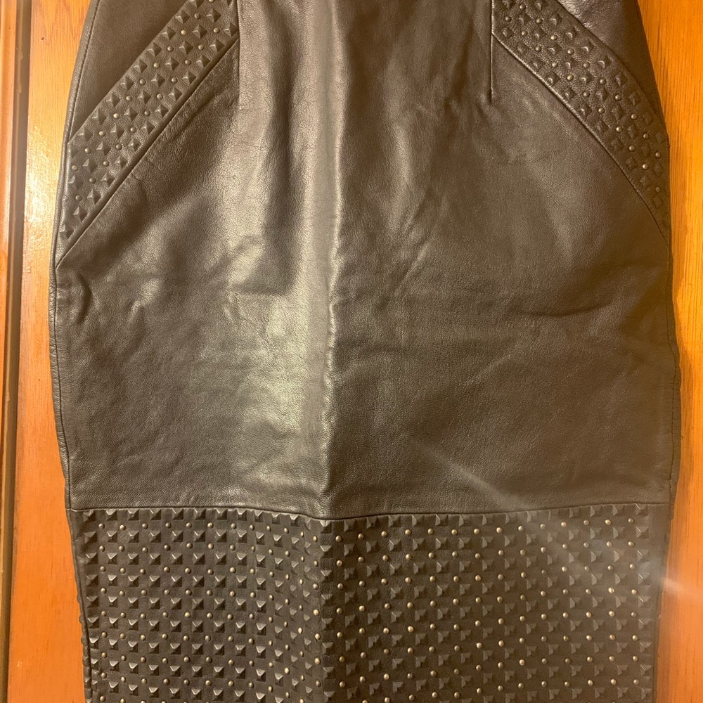 French Connection Leather Skirt